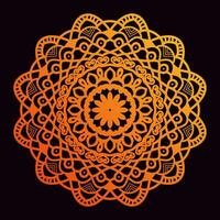 Gradient dekorativ Farbe Zier ethnisch Elemente Mandala Muster Hintergrund Design Profi Vektor. vektor