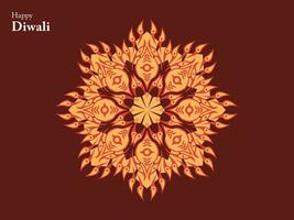 glücklich Diwali Hindu traditionell Ornament Lampe Festival Indien Element Mandala Chinesisch Buddha ethnisch vektor