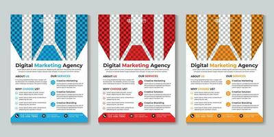 Corporate Digital Marketing Agentur Flyer Design Vorlage kostenloser Vektor