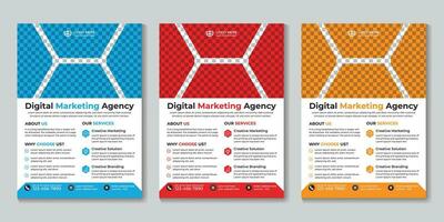 korporativ modern Digital Marketing Agentur Flyer Design Vorlage kostenlos Vektor