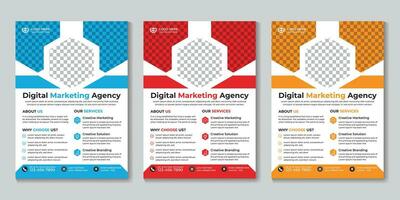 kreativ modern Digital Marketing Agentur Flyer Design Vorlage kostenlos Vektor