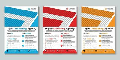 Corporate Digital Marketing Agentur Flyer Design Vorlage kostenloser Vektor