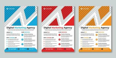 Digital Marketing Agentur Flyer Design Vorlage kostenlos Vektor