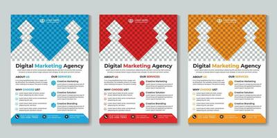 Corporate Digital Marketing Agentur Flyer Design Vorlage kostenloser Vektor