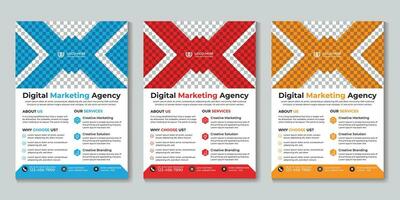 Corporate Digital Marketing Agentur Flyer Design Vorlage kostenloser Vektor