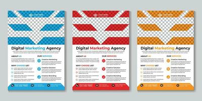 Corporate Digital Marketing Agentur Flyer Design Vorlage kostenloser Vektor