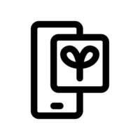 Bauernhof App Linie Symbol. Vektor Symbol zum Ihre Webseite, Handy, Mobiltelefon, Präsentation, und Logo Design.