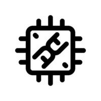 Zentralprozessor Linie Symbol. Vektor Symbol zum Ihre Webseite, Handy, Mobiltelefon, Präsentation, und Logo Design.