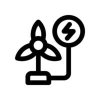Wind Energie Linie Symbol. Vektor Symbol zum Ihre Webseite, Handy, Mobiltelefon, Präsentation, und Logo Design.