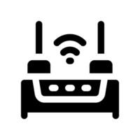 W-lan Router solide Symbol. Vektor Symbol zum Ihre Webseite, Handy, Mobiltelefon, Präsentation, und Logo Design.