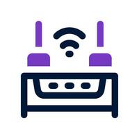 W-lan Router Dual Ton Symbol. Vektor Symbol zum Ihre Webseite, Handy, Mobiltelefon, Präsentation, und Logo Design.