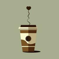 kaffe kopp kreativ logotyp ikon platt vektor illustration
