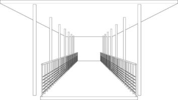 3d illustration av landskap projekt vektor