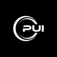 pui brev logotyp design, inspiration för en unik identitet. modern elegans och kreativ design. vattenmärke din Framgång med de slående detta logotyp. vektor