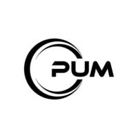 pum brev logotyp design, inspiration för en unik identitet. modern elegans och kreativ design. vattenmärke din Framgång med de slående detta logotyp. vektor