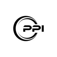 ppi brev logotyp design, inspiration för en unik identitet. modern elegans och kreativ design. vattenmärke din Framgång med de slående detta logotyp. vektor