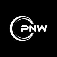 pnw brev logotyp design, inspiration för en unik identitet. modern elegans och kreativ design. vattenmärke din Framgång med de slående detta logotyp. vektor