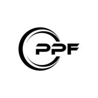 ppf Brief Logo Design, Inspiration zum ein einzigartig Identität. modern Eleganz und kreativ Design. Wasserzeichen Ihre Erfolg mit das auffällig diese Logo. vektor