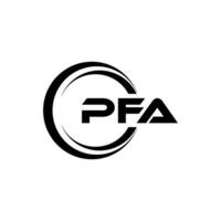 pfa Brief Logo Design, Inspiration zum ein einzigartig Identität. modern Eleganz und kreativ Design. Wasserzeichen Ihre Erfolg mit das auffällig diese Logo. vektor