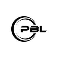 pbl brev logotyp design, inspiration för en unik identitet. modern elegans och kreativ design. vattenmärke din Framgång med de slående detta logotyp. vektor