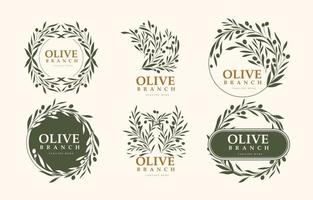 minimalistisches Design olivgrünes Logo mit grüner Farbe