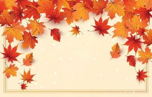 Herbstsaison mit hellem Hintergrund vektor