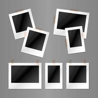 Polaroid-Layout-Vorlage im Hoch- und Querformat vektor