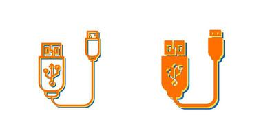 Vektorsymbol für USB-Kabel vektor