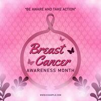 bröst cancer medvetenhet månad vektor bakgrund och baner med rosa band
