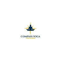 Kompass Yoga Logo Design Vektor