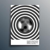 radiale Kreise mit monochromem Farbverlaufsdesign für Flyer, Poster, Broschürencover, Hintergrund, Tapeten, Typografie oder andere Druckprodukte-Vektorillustration. vektor