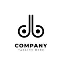 db Logo Design, sieht aus einfach und elegant vektor