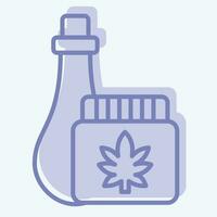 ikon cannabis produkt. relaterad till cannabis symbol. två tona stil. enkel design redigerbar. enkel illustration vektor