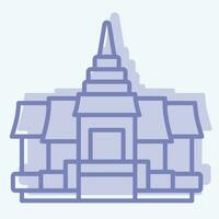 ikon pagod. relaterad till cambodia symbol. två tona stil. enkel design redigerbar. enkel illustration vektor