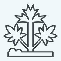 Symbol Hanf. verbunden zu Cannabis Symbol. Linie Stil. einfach Design editierbar. einfach Illustration vektor