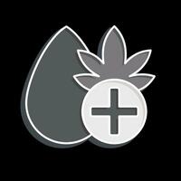 Symbol cbd Öl. verbunden zu Cannabis Symbol. glänzend Stil. einfach Design editierbar. einfach Illustration vektor
