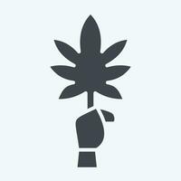 Symbol Cannabis. verbunden zu Cannabis Symbol. Glyphe Stil. einfach Design editierbar. einfach Illustration vektor