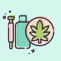 ikon cannabinoid läkemedel. relaterad till cannabis symbol. mbe stil. enkel design redigerbar. enkel illustration vektor