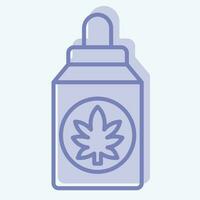 ikon cannabidiol . relaterad till cannabis symbol. två tona stil. enkel design redigerbar. enkel illustration vektor