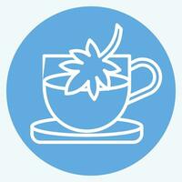 Symbol Cannabis Tee. verbunden zu Cannabis Symbol. Blau Augen Stil. einfach Design editierbar. einfach Illustration vektor