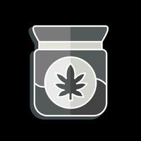 ikon cbd riktlinje. relaterad till cannabis symbol. glansig stil. enkel design redigerbar. enkel illustration vektor