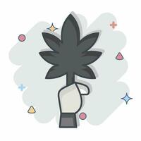 Symbol Cannabis. verbunden zu Cannabis Symbol. Comic Stil. einfach Design editierbar. einfach Illustration vektor