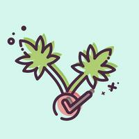 ikon cannabis växt. relaterad till cannabis symbol. mbe stil. enkel design redigerbar. enkel illustration vektor