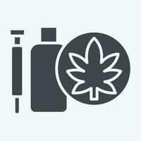 Symbol Cannabinoid Drogen. verbunden zu Cannabis Symbol. Glyphe Stil. einfach Design editierbar. einfach Illustration vektor