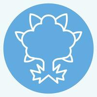 ikon blomma. relaterad till cannabis symbol. blå ögon stil. enkel design redigerbar. enkel illustration vektor