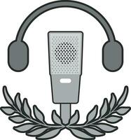 podcast logotyp ikon design vektor