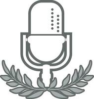 podcast logotyp ikon design vektor