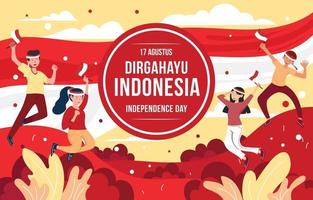 indonesien unabhängigkeitstag illustration vektor
