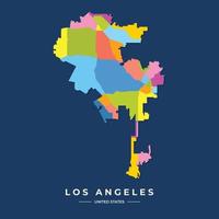 Los Angeles Kartenhintergrund vektor