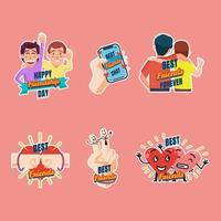 Happy Friendship Day Sticker vektor